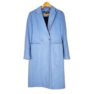 J. Crew Mirabelle Topcoat Italian Wool Cashmere Blend Mountain Bluebird Size 4